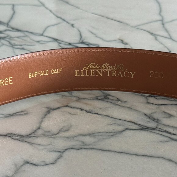 Vintage Ellen Tracy Buffalo Calf Belt - Large - Picture 2 of 5
